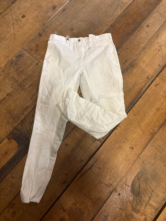 Pikeur Full Seat Breeches-White-32L