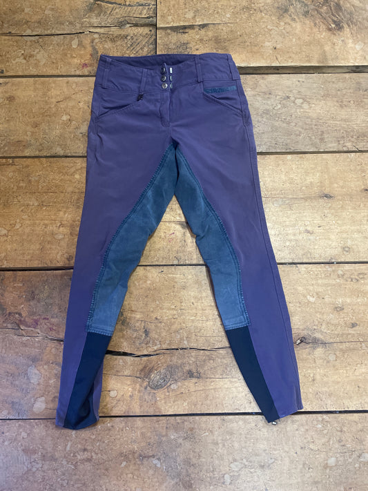 Romfh Suede Full Seat Breeches-Eggplant-26R