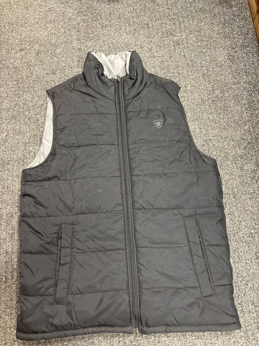 Ariat Reversible Vest-Black/Grey-Large