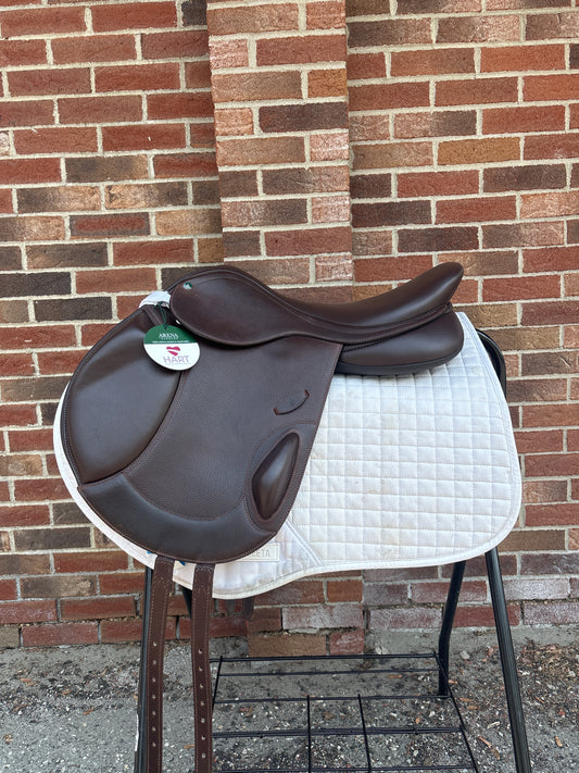 Arena Monoflap Jump Saddle-Brown-Adjustable-17”