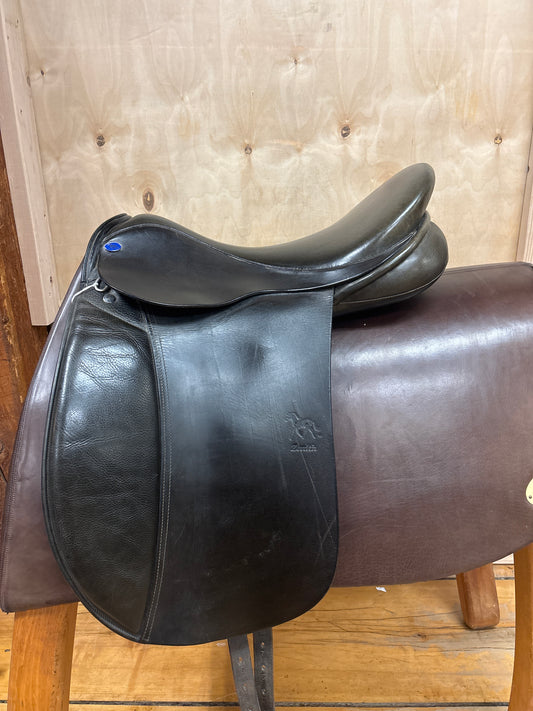 Frank Baines Balance Zenith Dressage Saddle-Black-18”-Wide