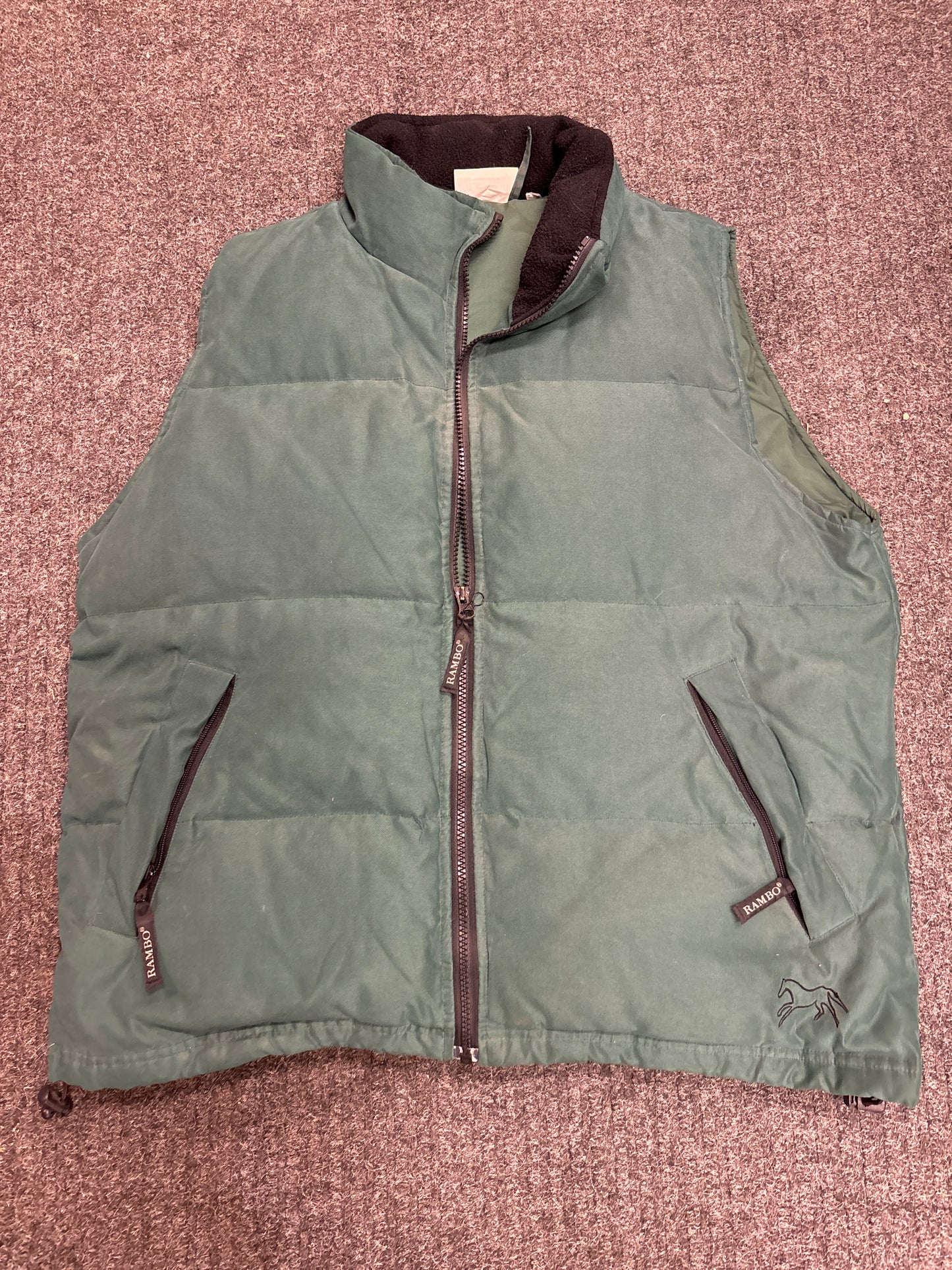 Rambo Down Vest-Green-Small