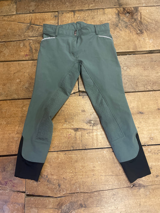 Horze Full Seat Silicone Breeches-Green-26