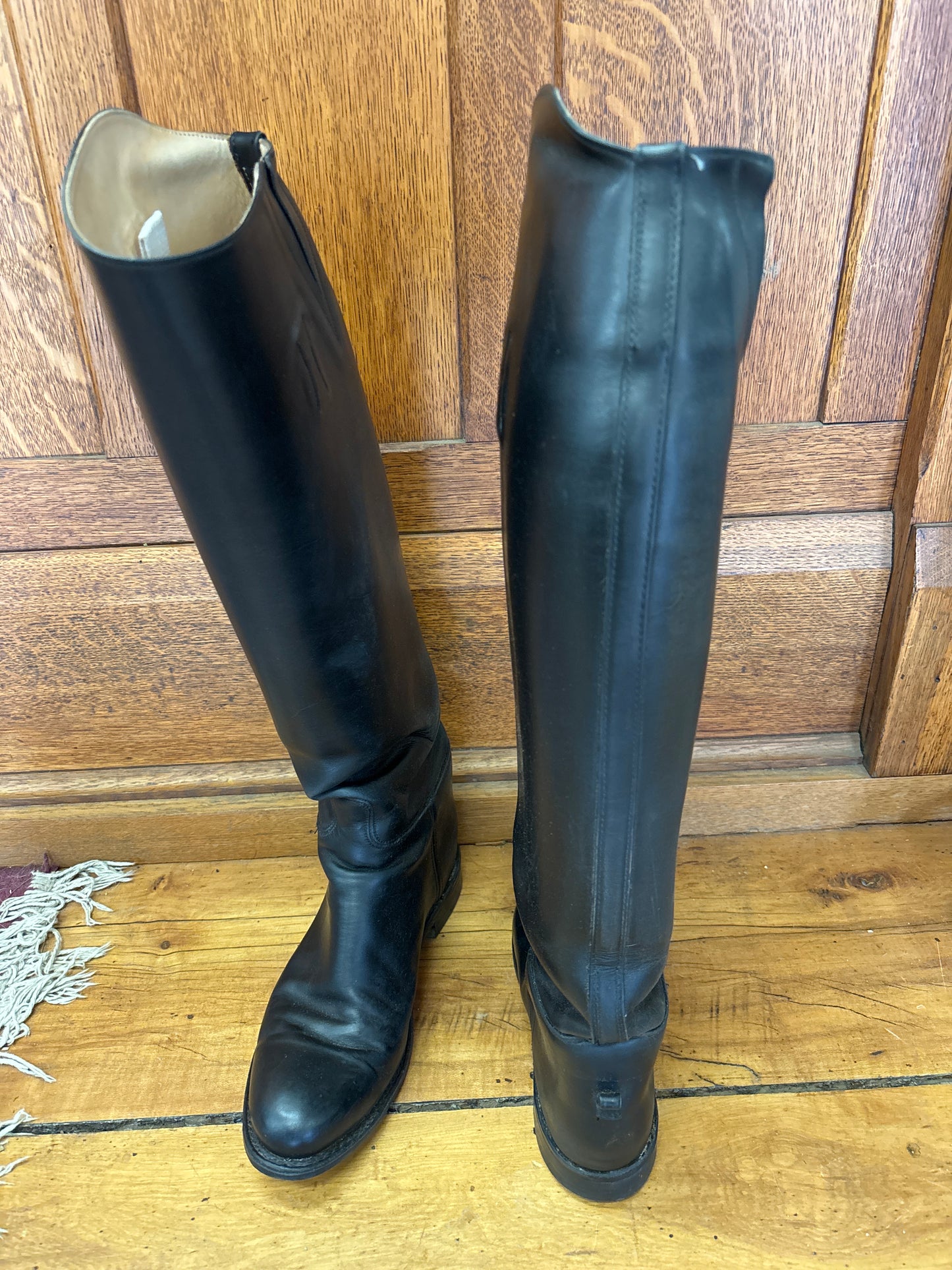 Ladies Custom Dehner Tall Boots-Black-9 Wide