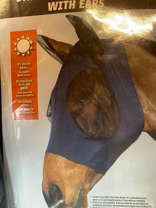 Weatherbeeta Bug Saver Mask with Ears-Blue-Pony