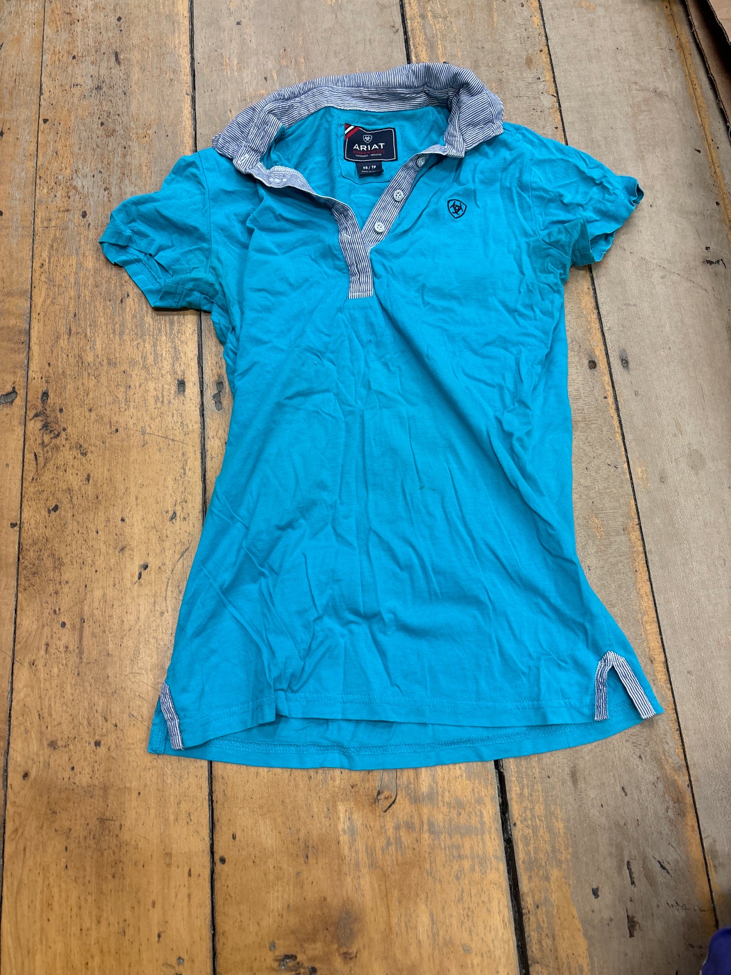 Ariat Polo Shirt-Blue-XSmall