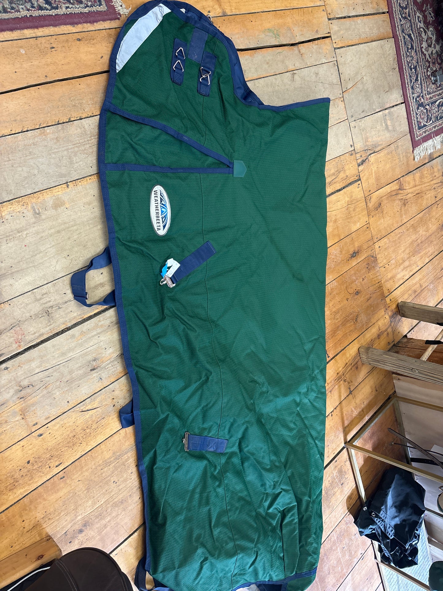 Weatherbeeta High Neck Med Wgt Turnout-Green-81”