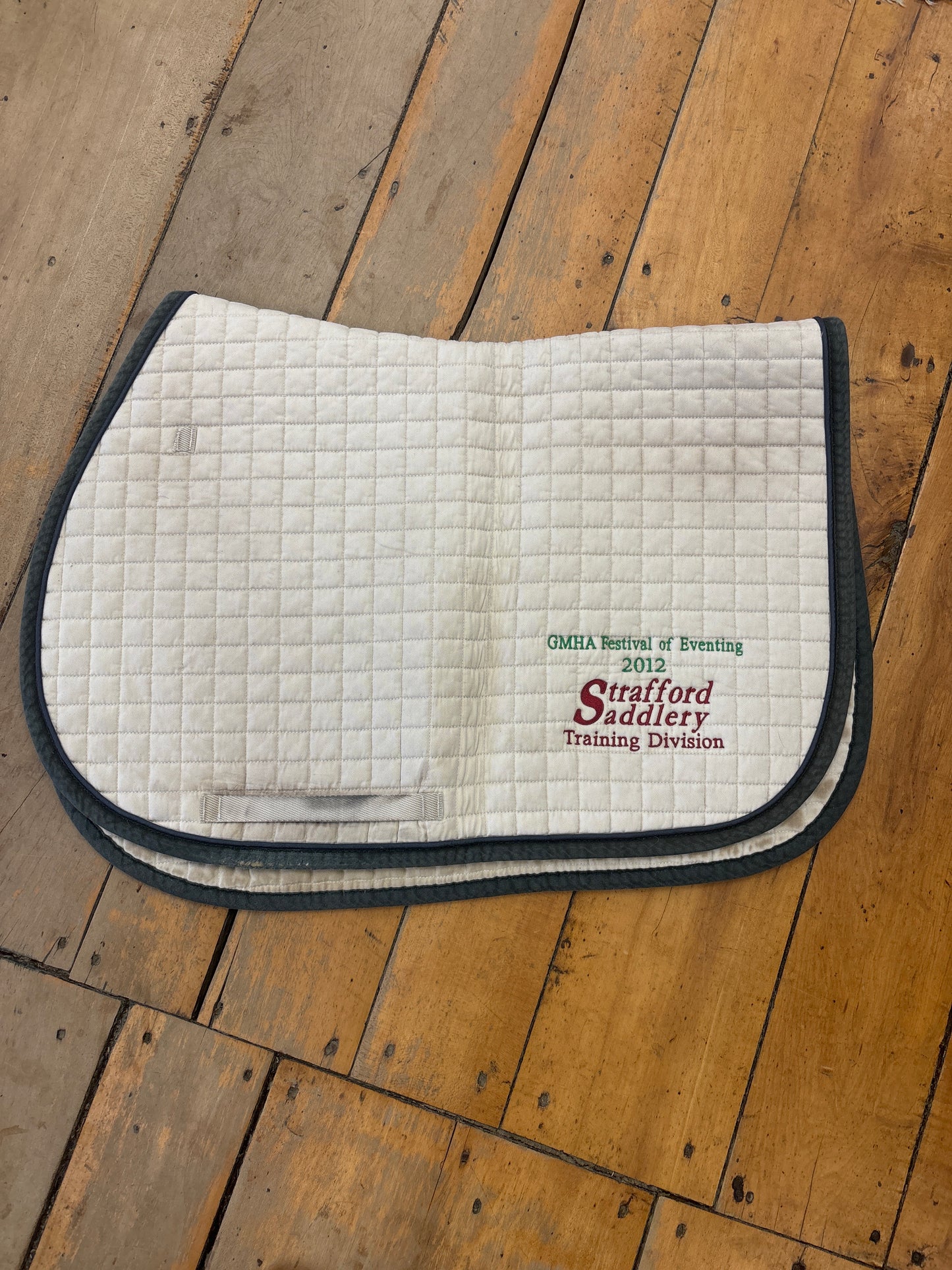 GMHA embroidered All Purpose Saddle Pad-White