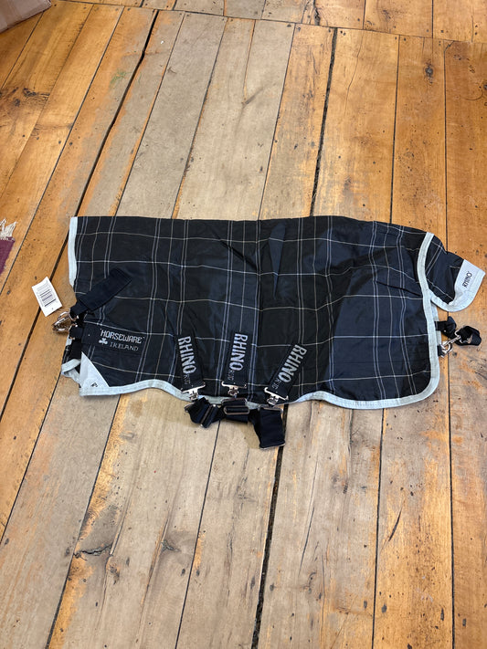 Rhino 200g Turnout High Neck-Black Check-30”