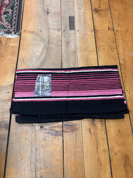 Western Saddle Blanket-Pink/Black/White