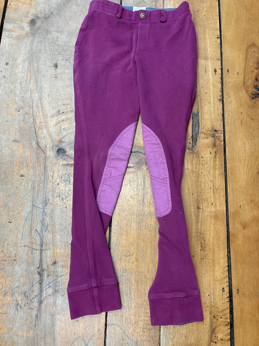 Tuffrider Kids Breeches-Magenta-XXLarge