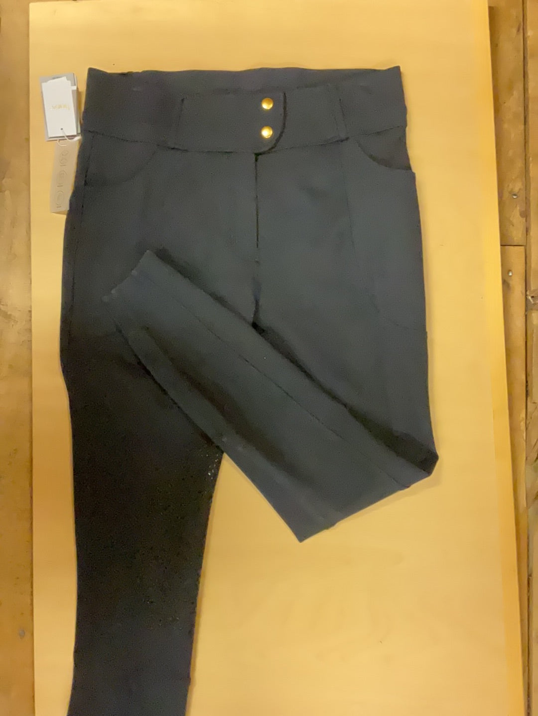 Pantalon d'équitation Horze Bella avec genouillère-Marine foncé-32