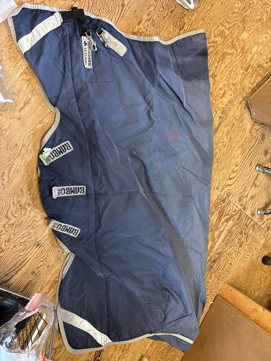 Rambo 200g Turnout Rug-Blue-69”