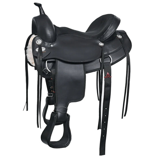 Hilason Flex Tree Cordura Synthetic Western Saddle-Black-FQHB-15”