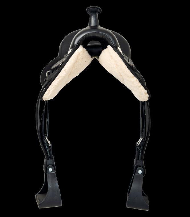 Abetta® Gaited Trail Western Saddle-Black-16”-Semi QH Bars