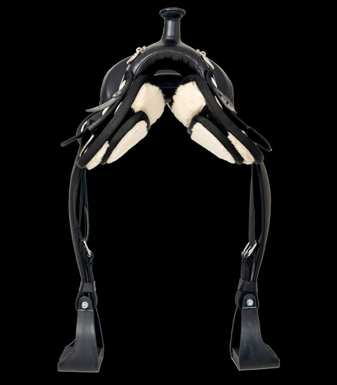 Abetta® Adjustable Panel Western Saddle-Black-15”-Semi QH Bars