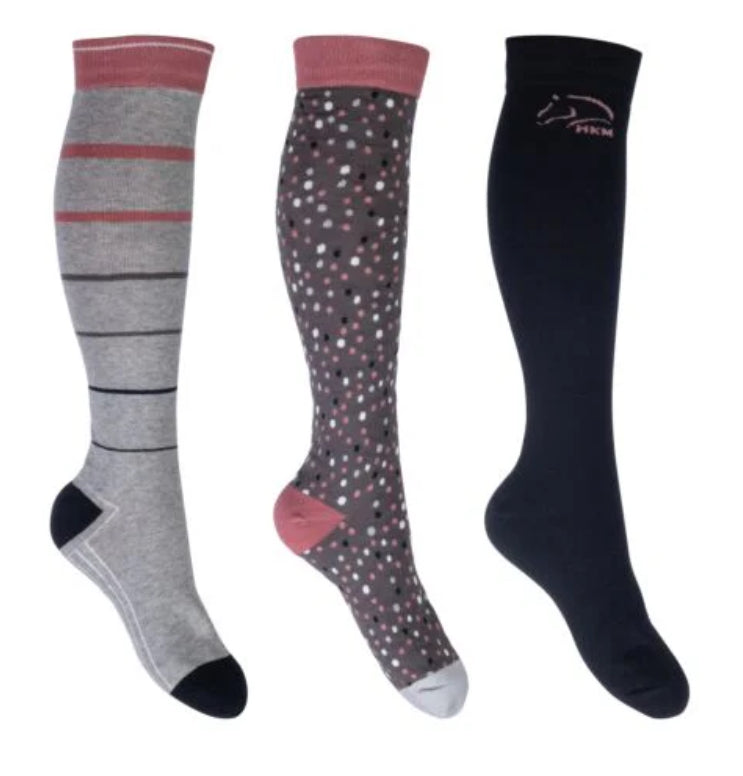 HKM Riding Socks-Miami-Set of 3