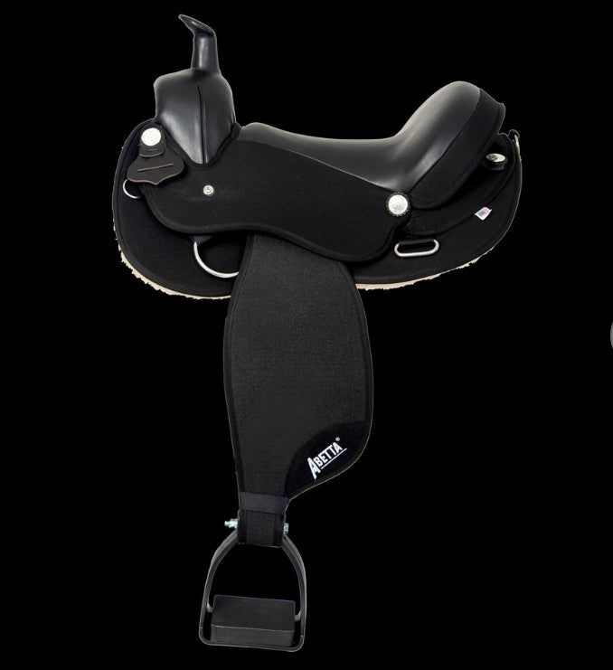 Abetta® Gaited Trail Western Saddle-Black-16”-Semi QH Bars
