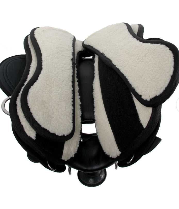 Abetta® Adjustable Panel Western Saddle-Black-15”-Semi QH Bars