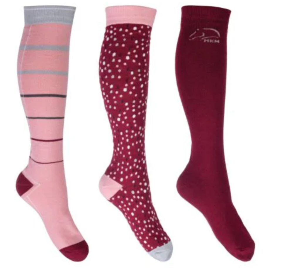 HKM Riding Socks-Miami-Set of 3