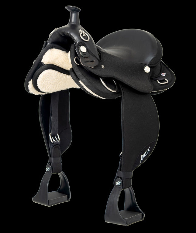 Abetta® Adjustable Panel Western Saddle-Black-15”-Semi QH Bars