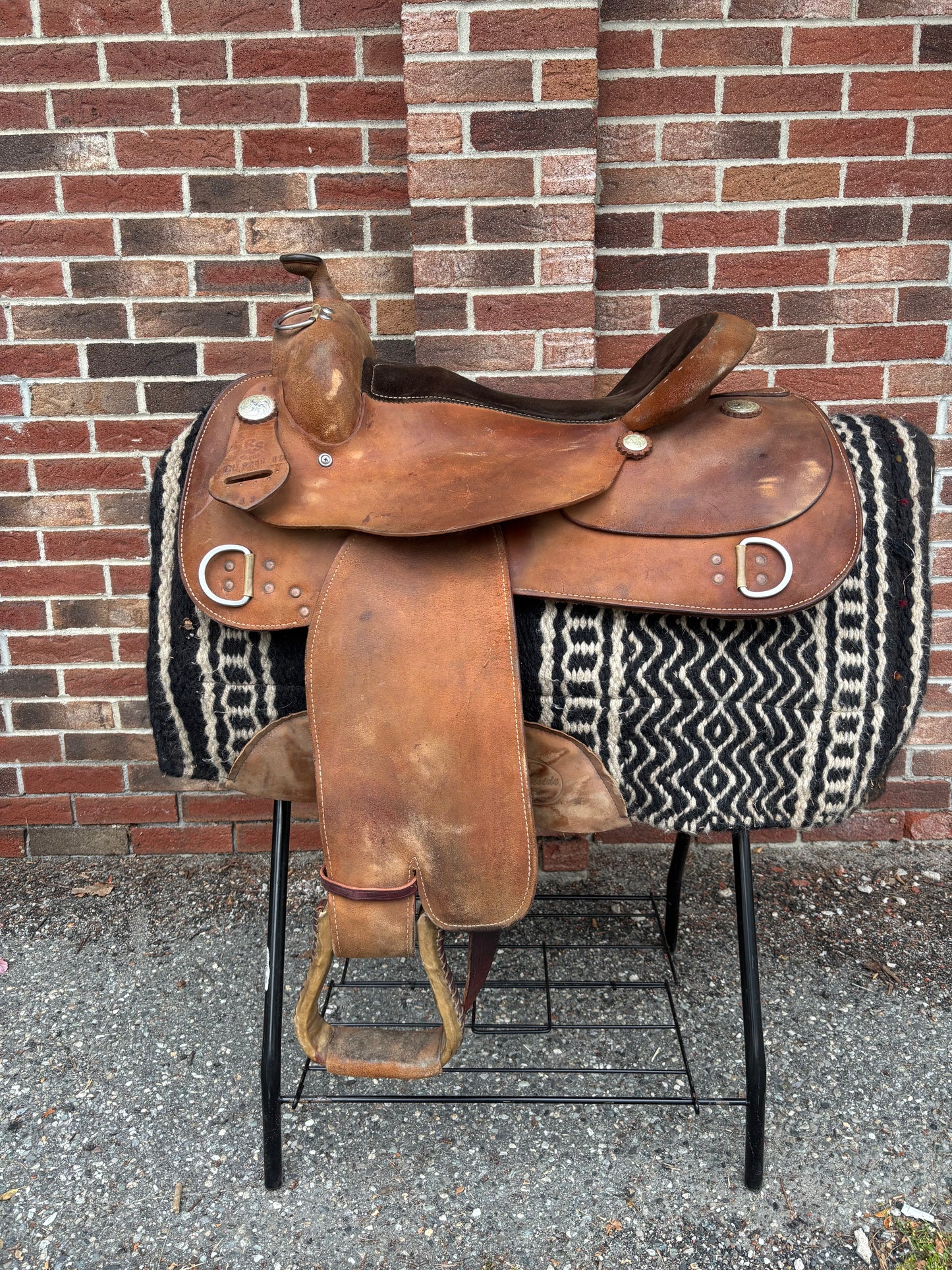 Custom Ranch Saddlery Western Saddle-16”-Full QH Bars