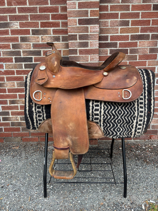 Custom Ranch Saddlery Western Saddle-16”-Full QH Bars
