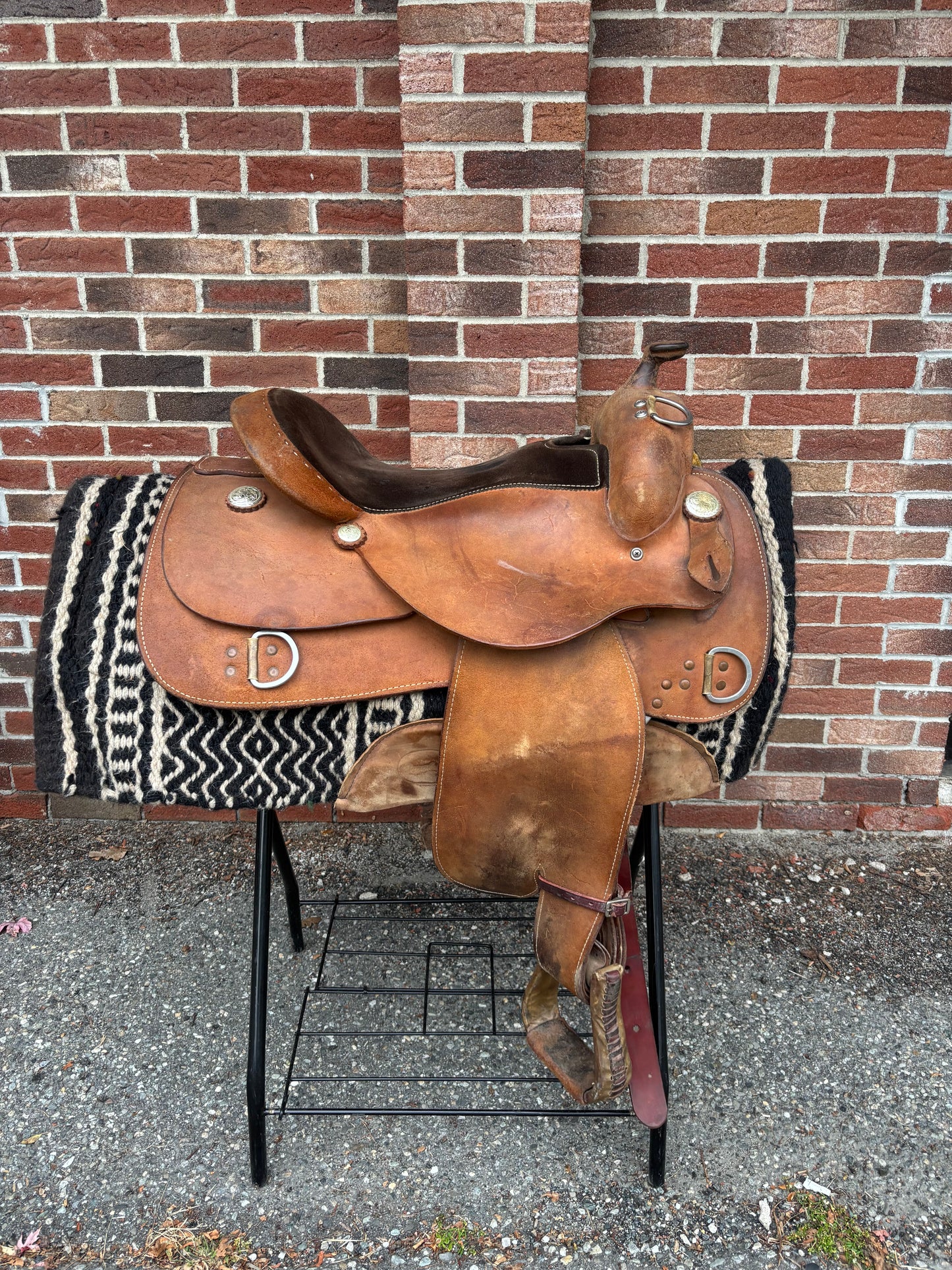 Custom Ranch Saddlery Western Saddle-16”-Full QH Bars