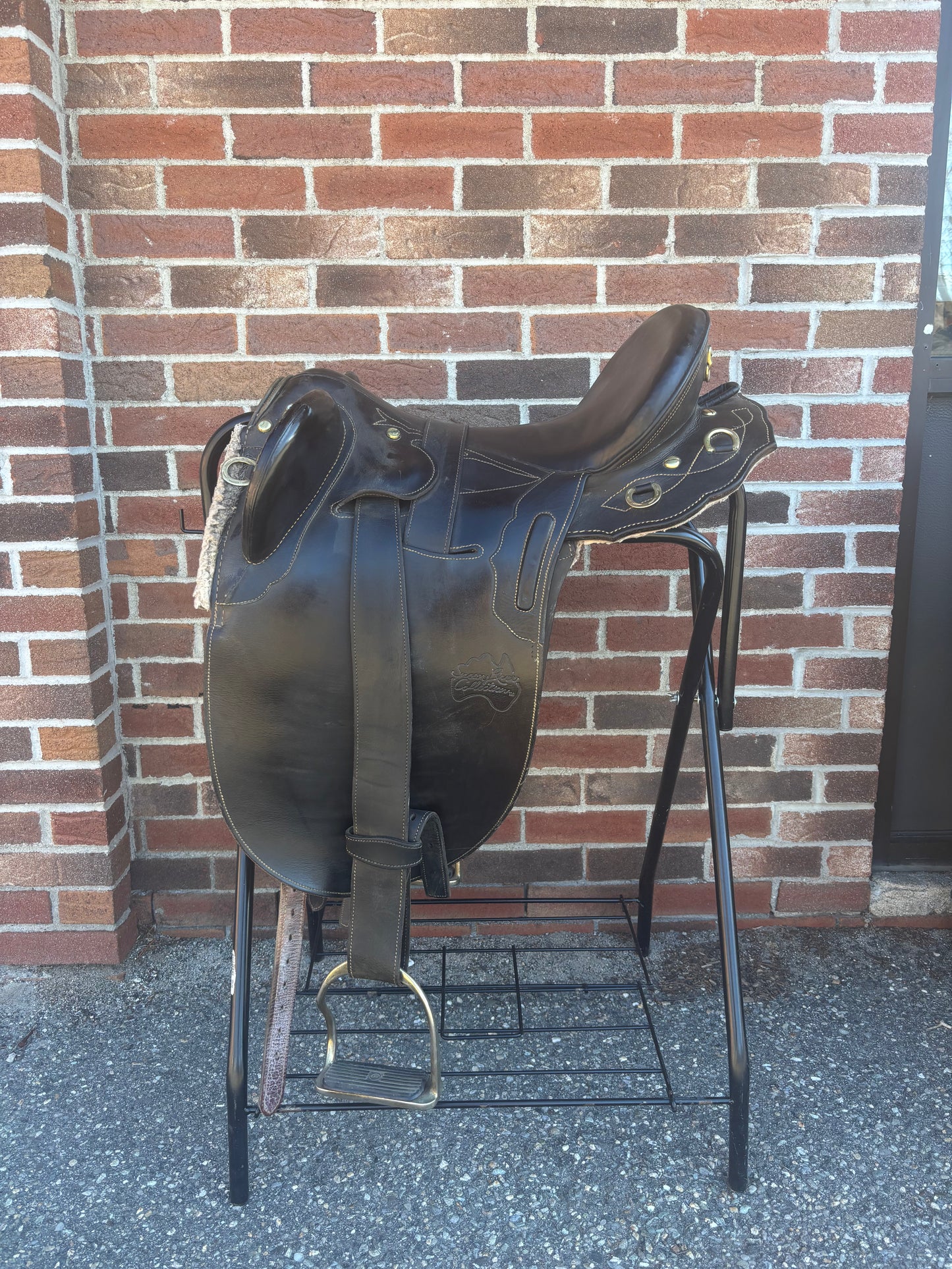 Down Under Saddle Supply Australian Stock Saddle-Black-Wide-18”