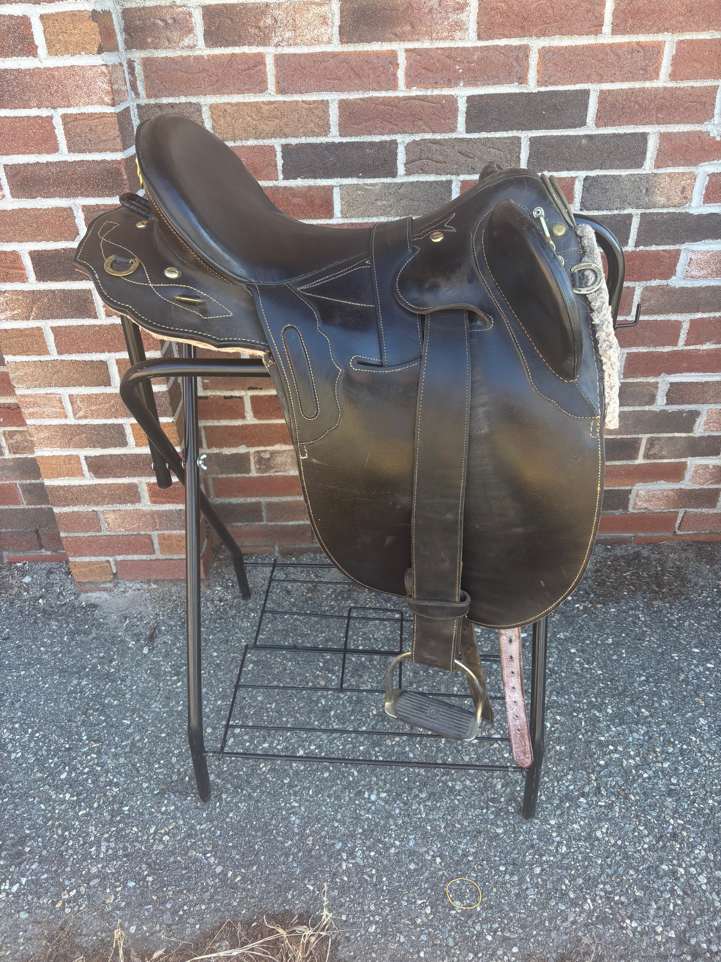 Down Under Saddle Supply Australian Stock Saddle-Black-Wide-18”