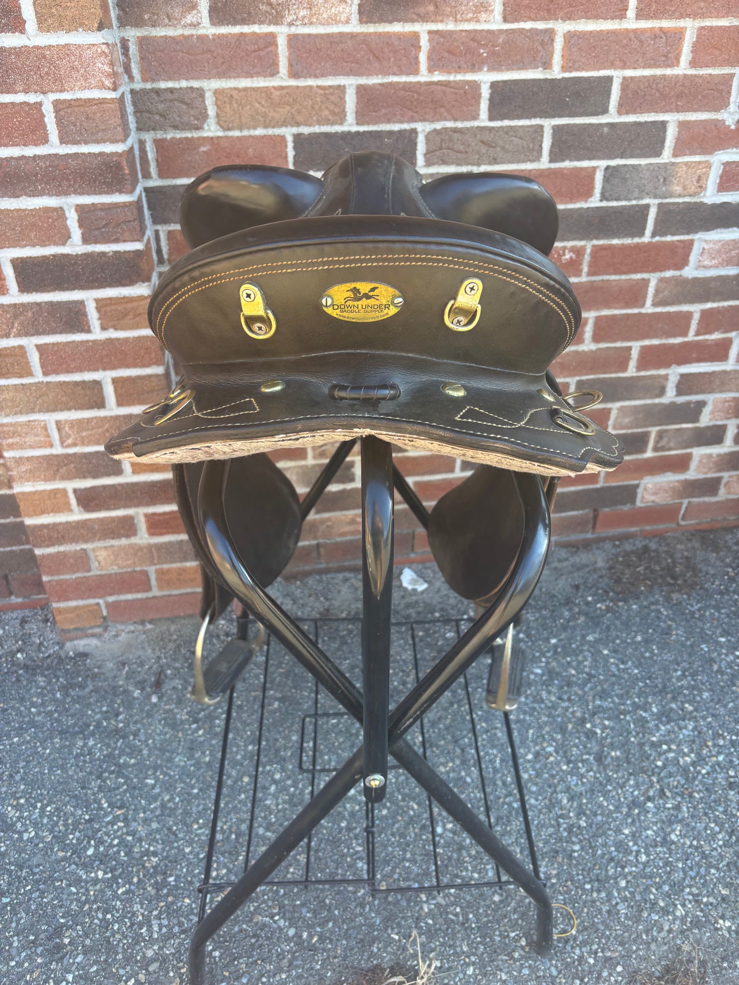 Down Under Saddle Supply Australian Stock Saddle-Black-Wide-18”